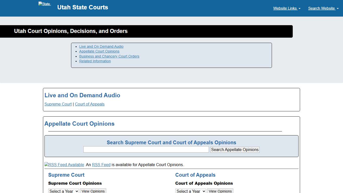 Utah Court Opinions, Decisions, and Orders  - Utah Courts